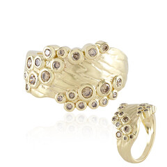Anello in oro con Diamante Champagne I2 (de Melo)