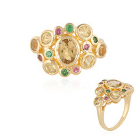 Anello in argento con Berillo Giallo