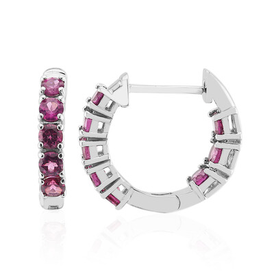 Orecchini in argento con Rodolite