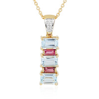 Collana in argento con Topazio Blu Cielo