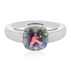 Anello in argento con Topazio Arcobaleno
