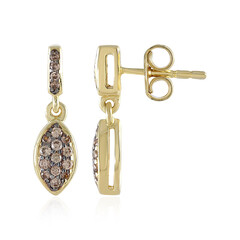 Orecchini in argento con Zircone Cognac