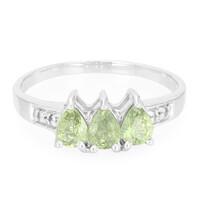 Anello in argento con Zaffiro Verde