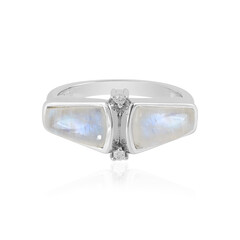 Anello in argento con Pietra di Luna Blu (KM by Juwelo)