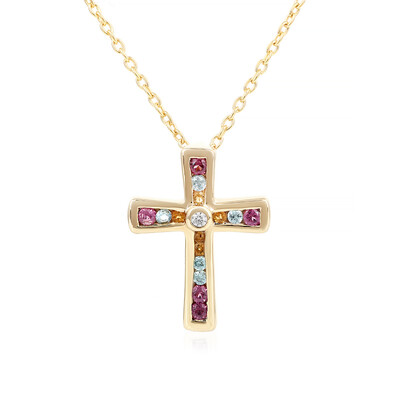 Collana in argento con Rodolite