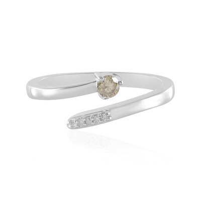 Anello in argento con Diamante Champagne I3
