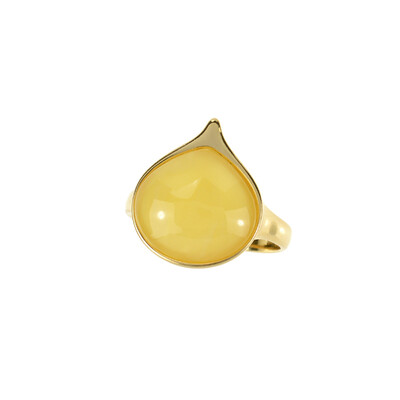 Anello in argento con Ambra Baltica (dagen)