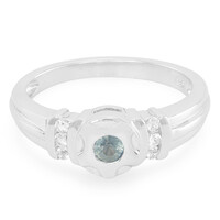 Anello in argento con Zaffiro della Tanzania