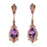 Orecchini in argento con Ametista (Dallas Prince Designs)