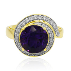 Anello in oro con Ametista Uruguay