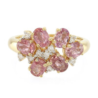 Anello in oro con Zaffiro Padparadscha (non riscaldato) (AMAYANI)