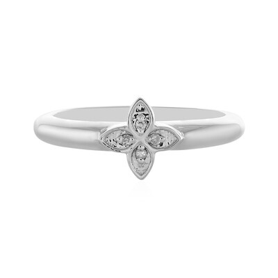 Anello in argento con Diamante I4 (J)