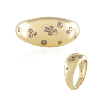 Anello in argento con Diamante Cioccolato I2