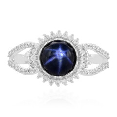 Anello in oro con Zaffiro Stellato Blu