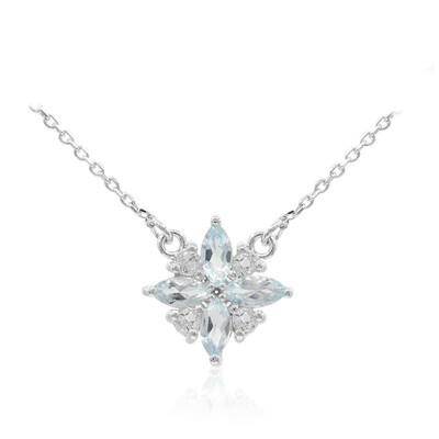 Collana in argento con Topazio Blu Cielo