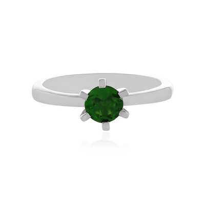 Anello in argento con Diopside Russo