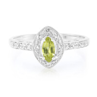 Anello in argento con Peridoto Manchuria