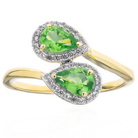Anello in oro con Tsavorite della Tanzania