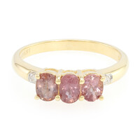 Anello in oro con Zaffiro Padparadscha (non riscaldato) (AMAYANI)