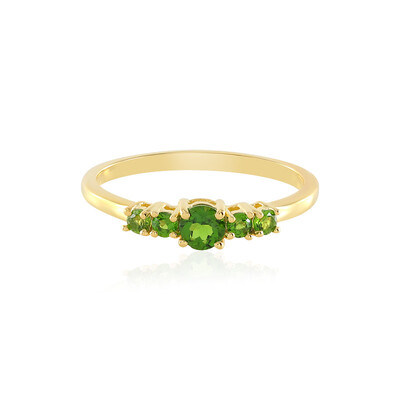 Anello in argento con Diopside Russo