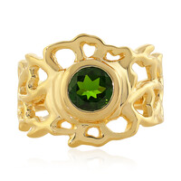 Anello in argento con Diopside Russo