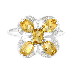 Anello in argento con Quarzo Champagne