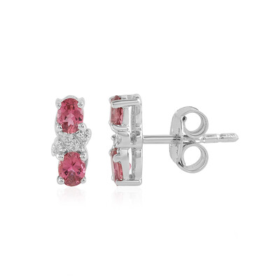 Orecchini in argento con Tormalina Rosa Brasiliana