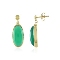 Orecchini in argento con Calcedonio Verde