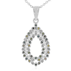Collana in argento con Diamante Blu I3