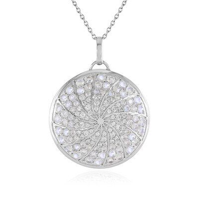 Collana in argento con Pietra di Luna Blu (KM by Juwelo)