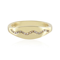 Anello in argento con Diamante Champagne I2