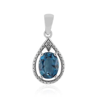 Ciondolo in argento con Topazio Blu Londra