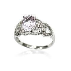 Anello in argento con Kunzite Brasiliana