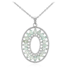 Collana in argento con Tormalina Paraíba Brasiliana
