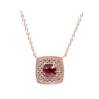Collana in argento con Zircone Rosa (Dallas Prince Designs)