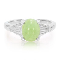 Anello in argento con Crisoprasio Imperiale