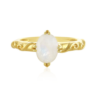 Anello in argento con Pietra di Luna Arcobaleno