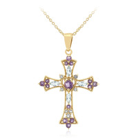 Collana in argento con Topazio Blu Cielo