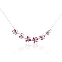 Collana in argento con Topazio Rosa