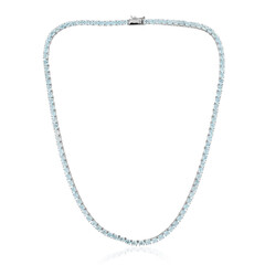 Collana in argento con Topazio Blu Cielo