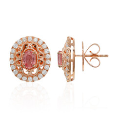 Orecchini in argento con Zaffiro Padparadscha (Dallas Prince Designs)