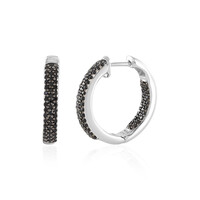 Orecchini in argento con Spinello Nero