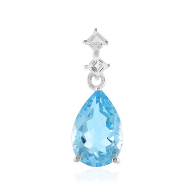 Ciondolo in argento con Topazio Blu Cielo