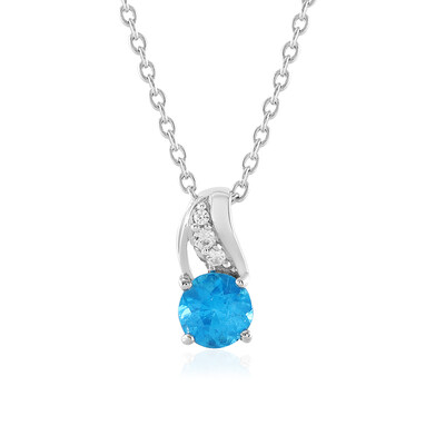 Collana in argento con Apatite Blu Neon