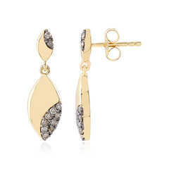 Orecchini in argento con Diamante Cioccolato I2
