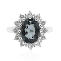 Anello in argento con Topazio Mistico Nero