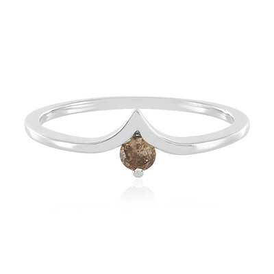 Anello in argento con Diamante Cioccolato I3
