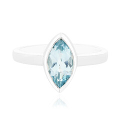 Anello in argento con Topazio Blu Cielo
