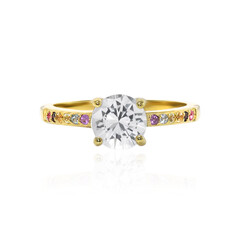 Anello in argento con Topazio Bianco