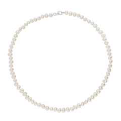 Collana in argento con Perla d'Acqua Dolce Bianca
